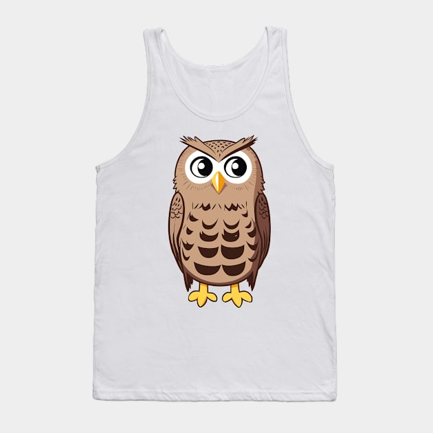 Single Owl Tank Top by Orange-C